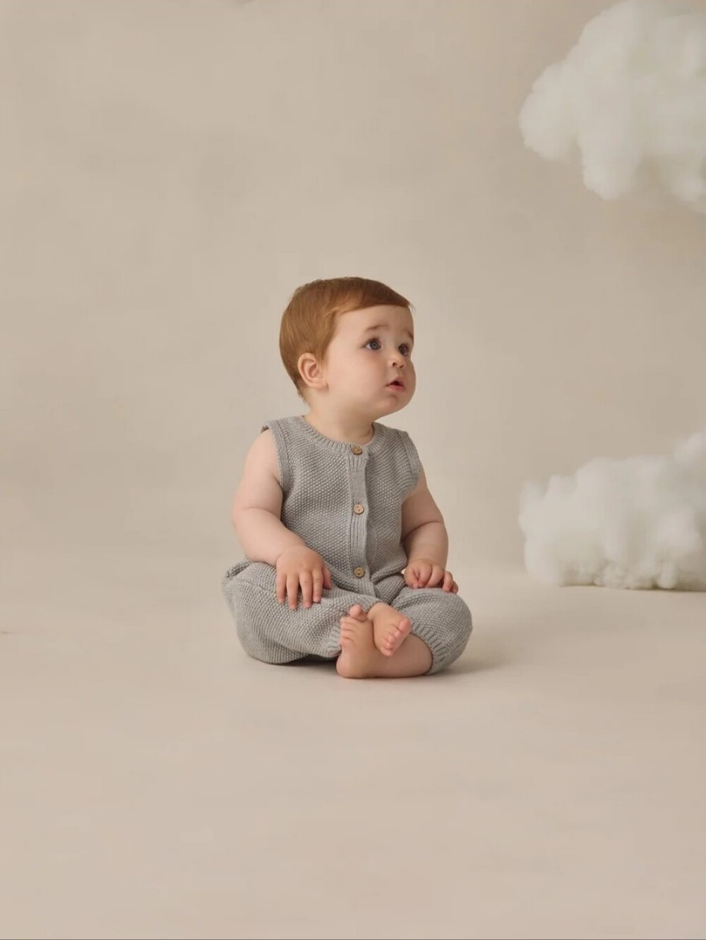 Quincy Mae Heathered Sky Knit Jumpsuit
